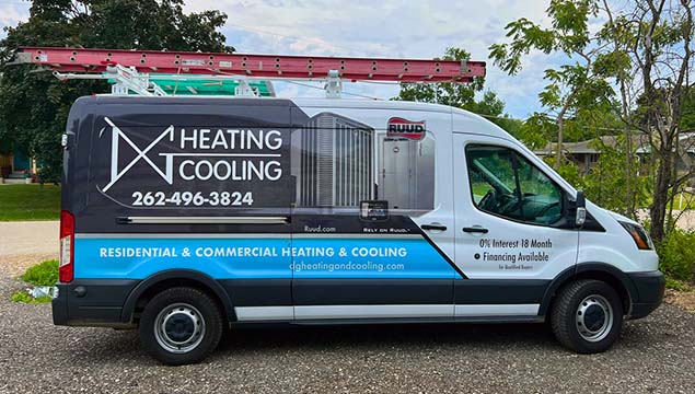 DG Heating & Cooling Service Vehicle