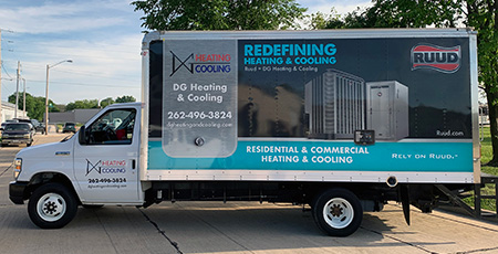 DG Heating & Cooling Service Truck